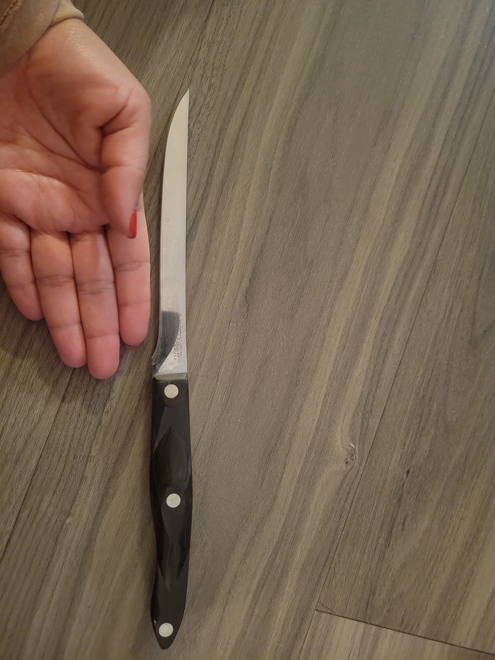 Cutco Black Handle Paring Knife with Silver Blade